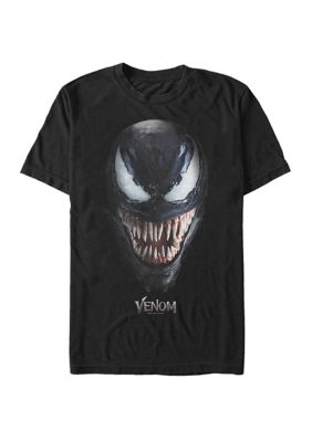 Marvel Men's Big & Tall Venom Big Face Costume Short Sleeve Graphic T-Shirt, Black, 3XL