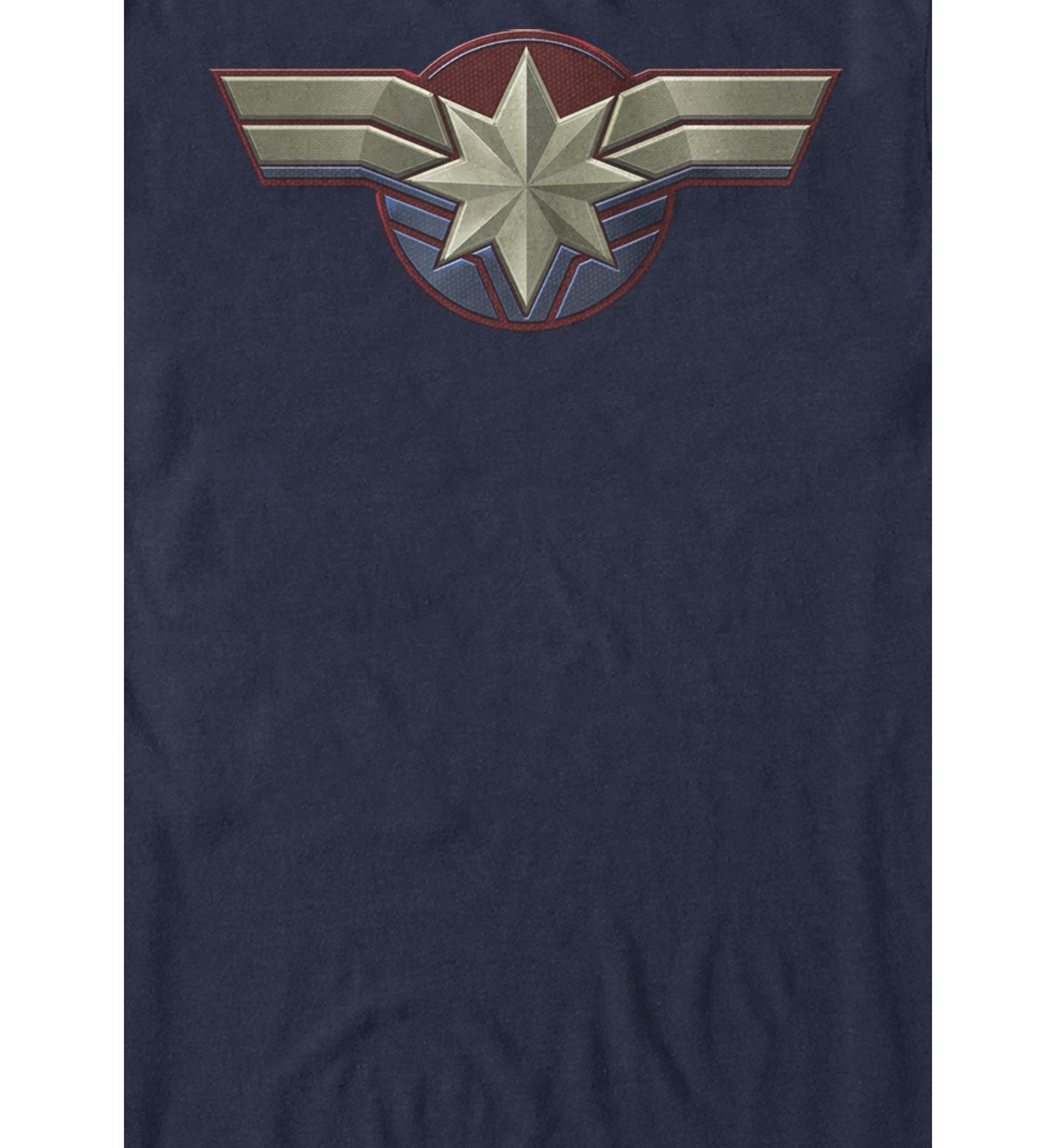 Captain Marvel Movie Chest Symbol Short Sleeve T-Shirt