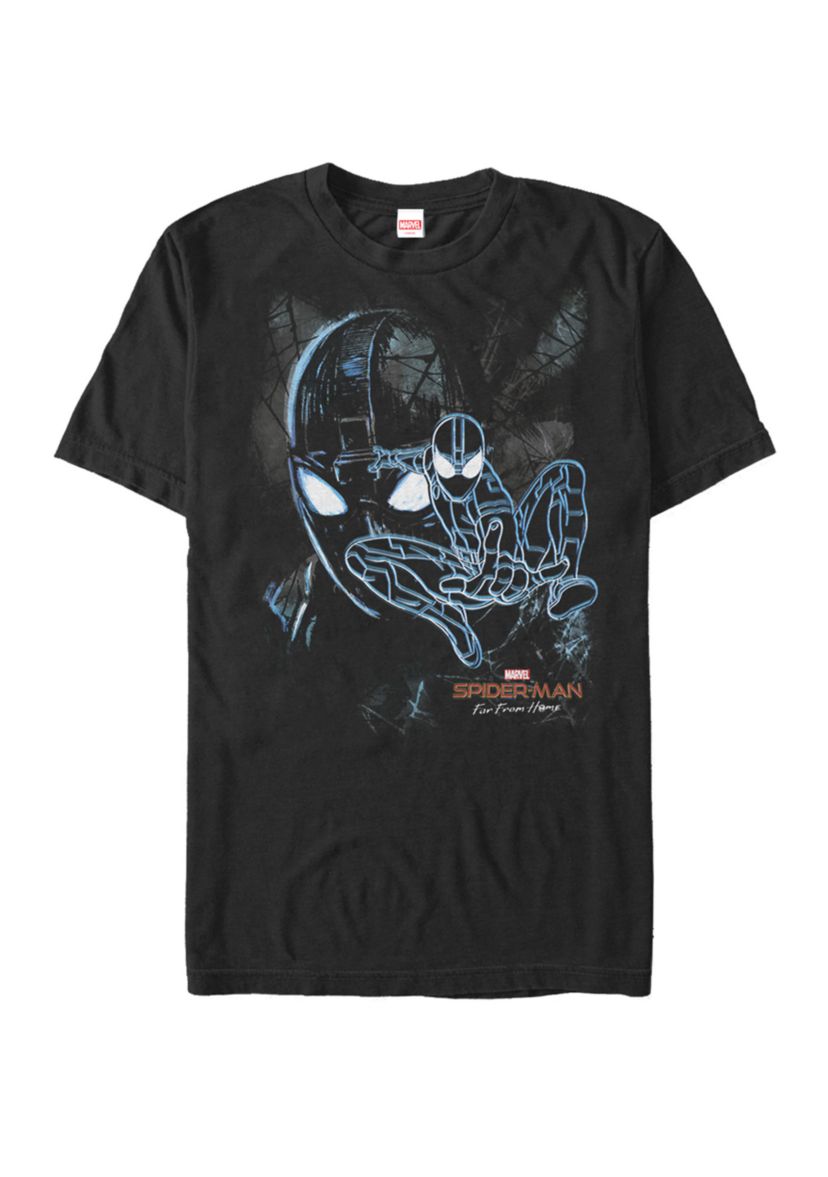 Spider Man Far From Home Dark Spider Man Short Sleeve T-Shirt
