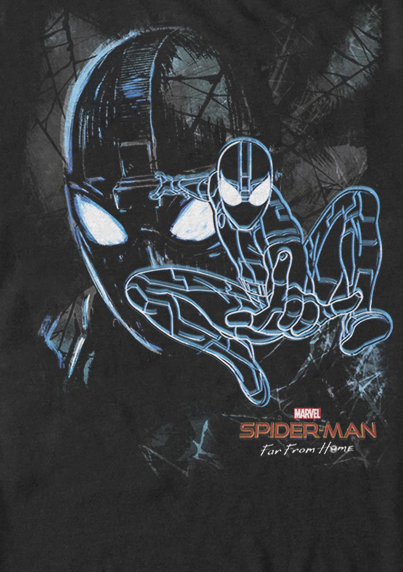 Spider Man Far From Home Dark Spider Man Short Sleeve T-Shirt