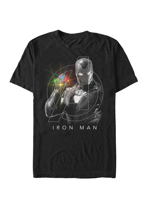 Big & Tall Avengers Endgame Iron Man Gauntlet Short Sleeve Graphic T-Shirt