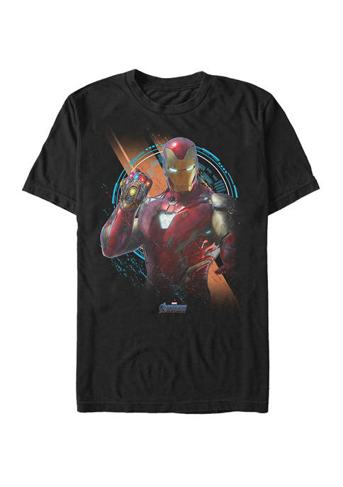 Big & Tall Avengers Endgame Iron Man Gauntlet Portrait Short Sleeve Graphic T-Shirt