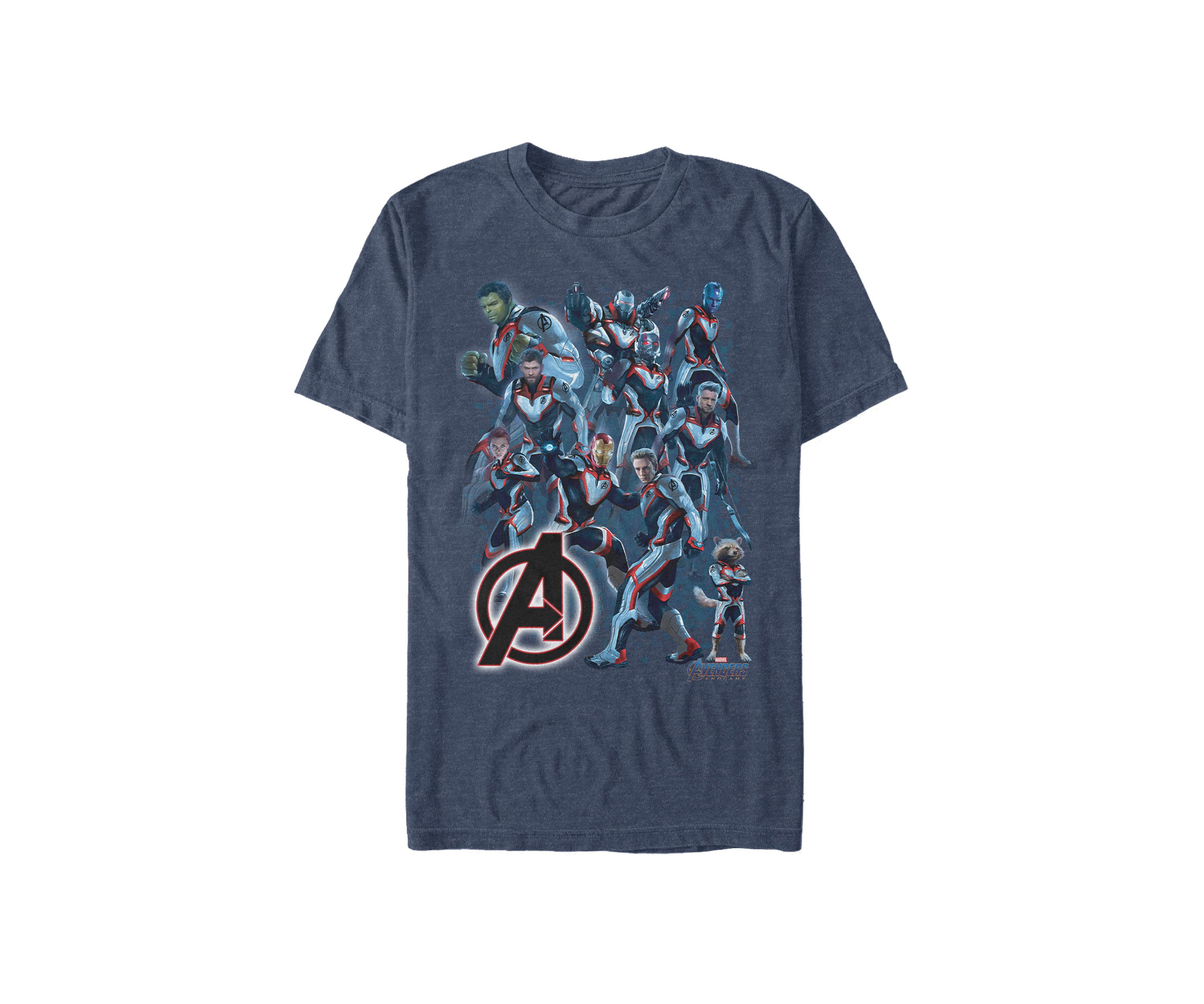 Big & Tall Avengers Endgame Suit Group Short Sleeve Graphic T-Shirt