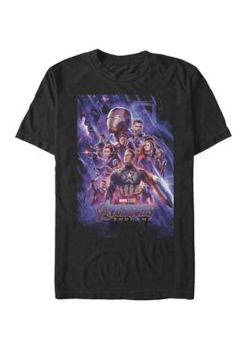 Marvel Avengers Men's The Avengers Endgame Space Group Shot Poster Short Sleeve Graphic T-Shirt