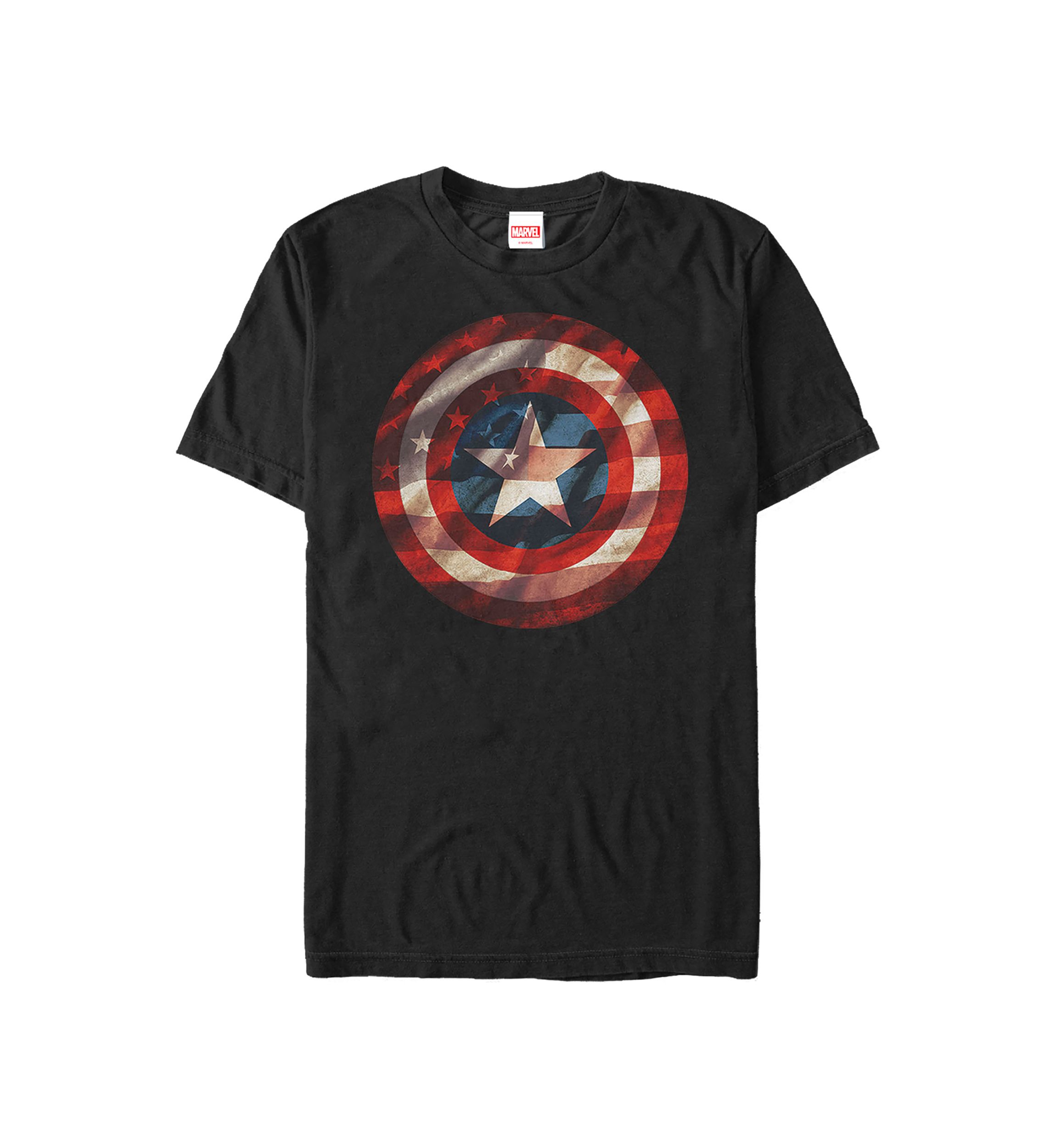 Big & Tall Marvel Flag Shield Graphic Short Sleeve T-Shirt