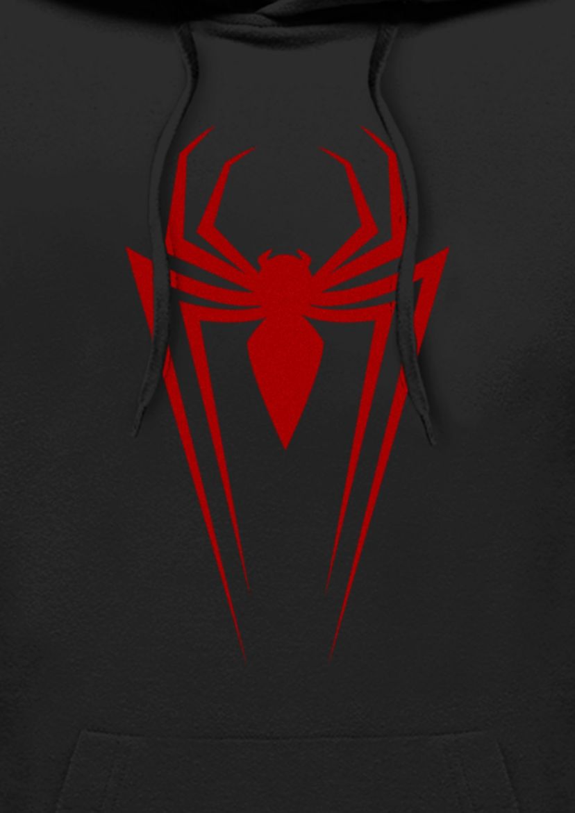 Long Spider Graphic Fleece Hoodie