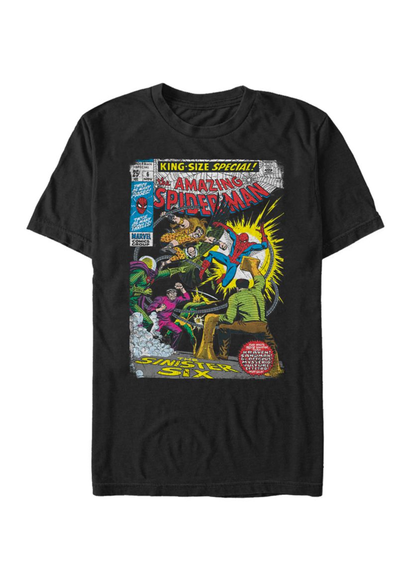 Big & Tall The Amazing Spider-Man Comic Cover Short Sleeve Graphic T-Shirt
