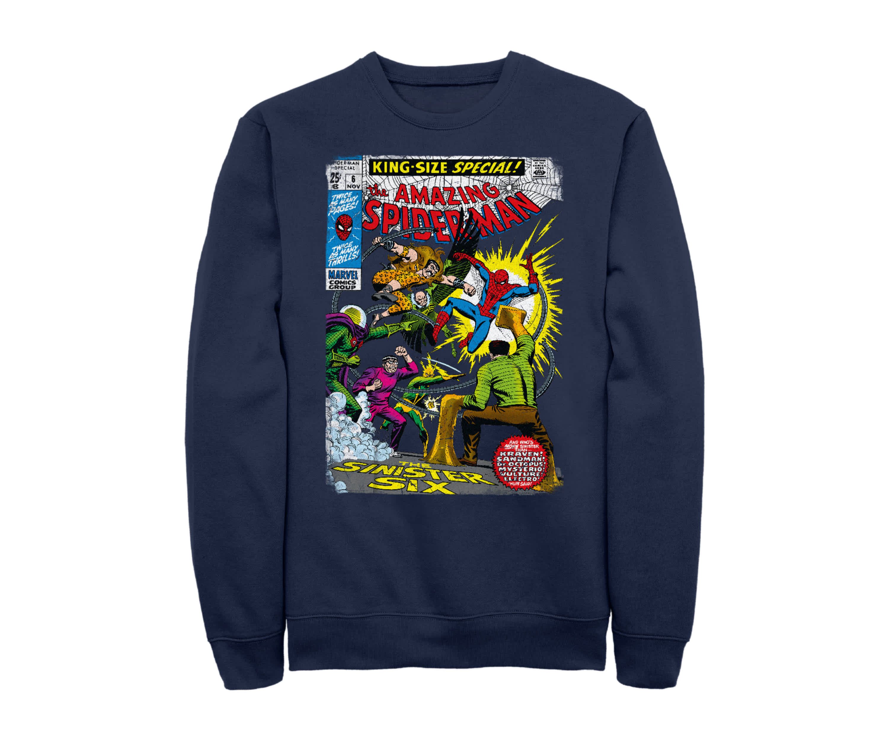Sinister 6 Comic Graphic Crew Fleece Sweatshirt