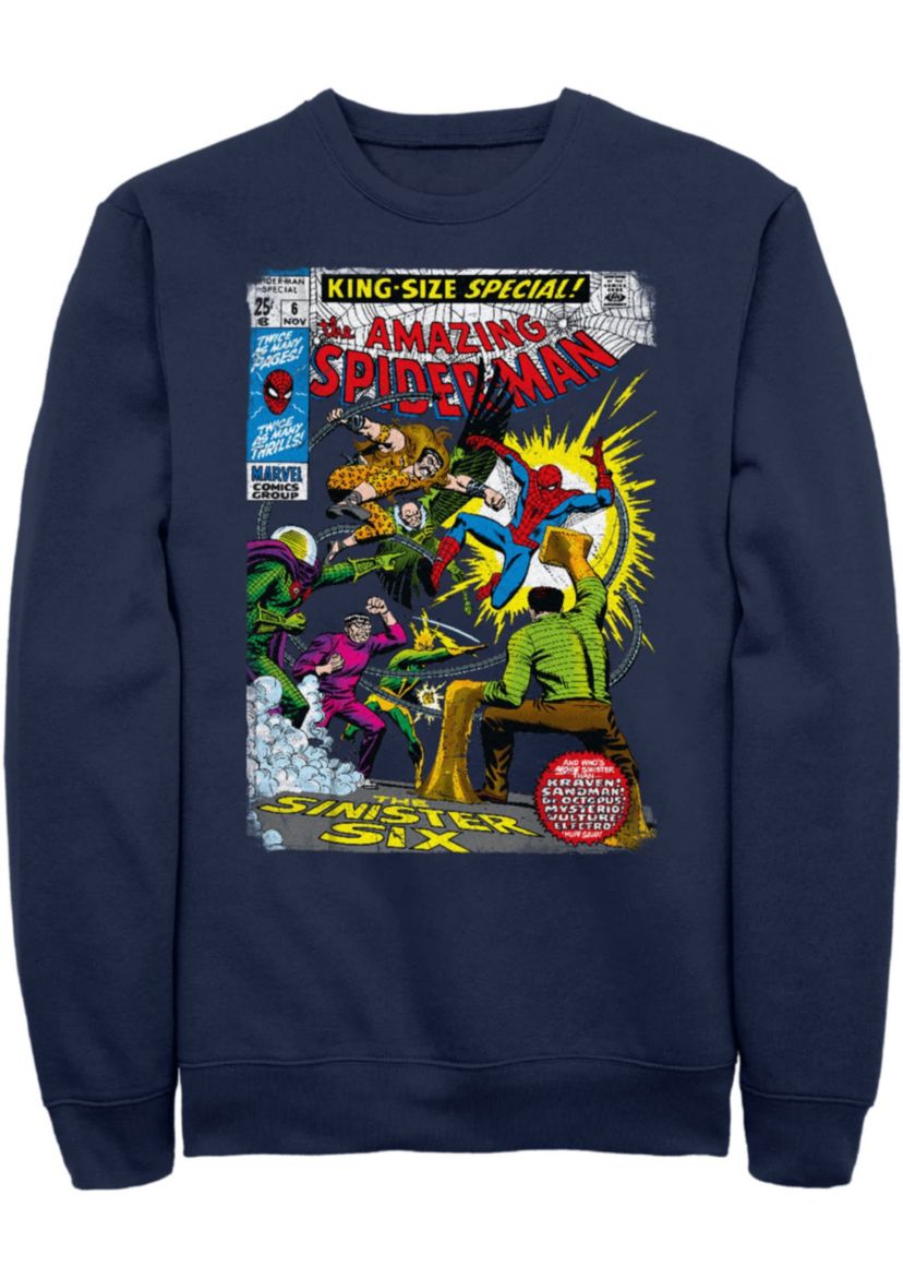 Sinister 6 Comic Graphic Crew Fleece Sweatshirt