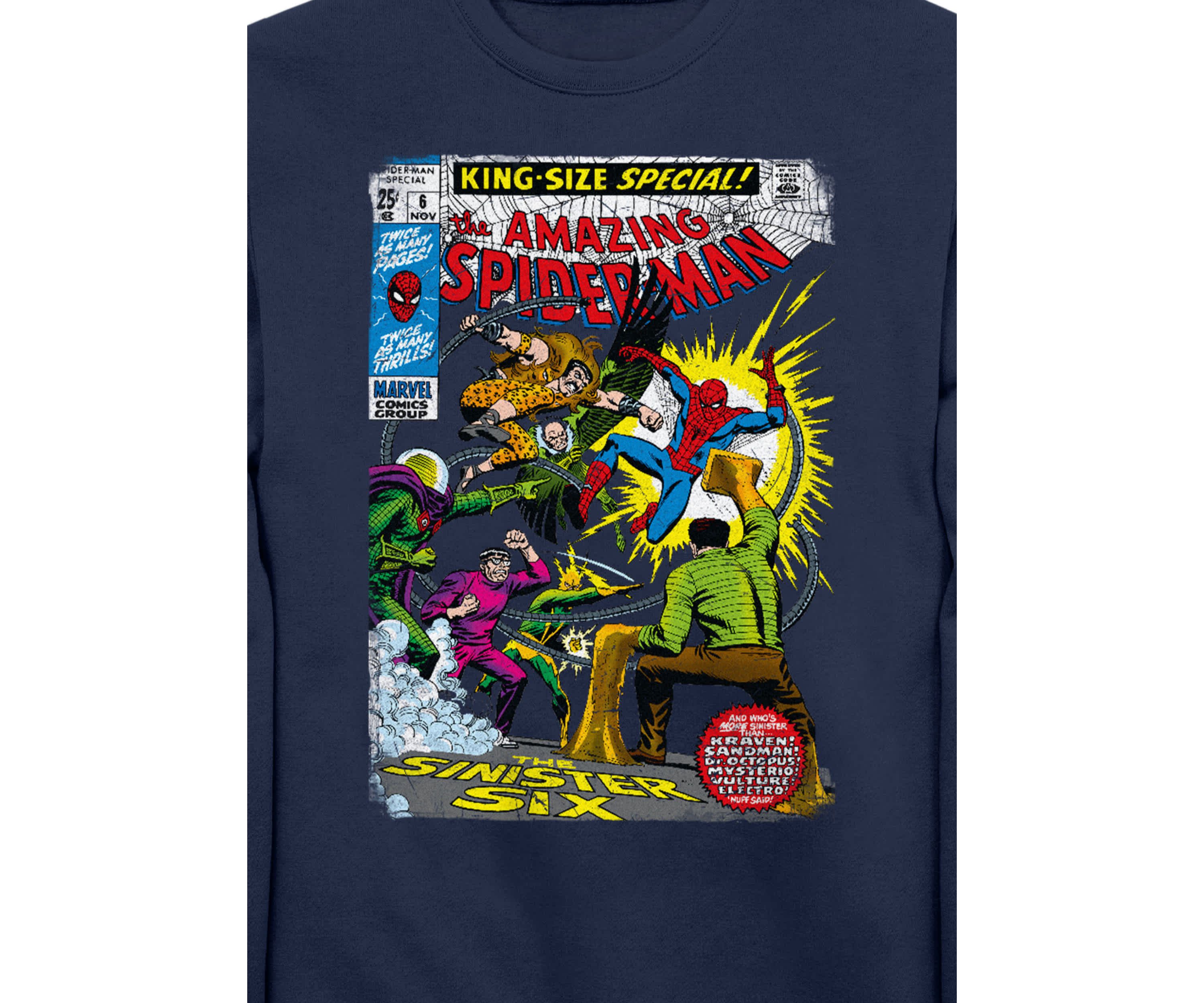Sinister 6 Comic Graphic Crew Fleece Sweatshirt