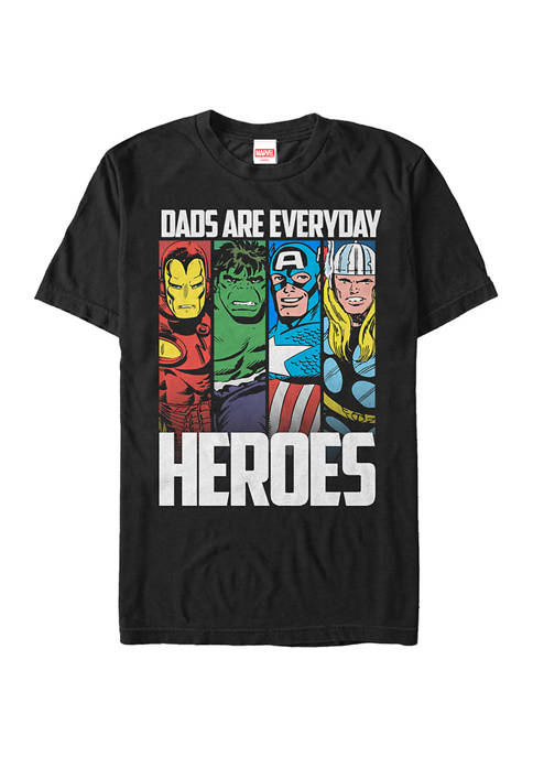 Big & Tall Marvel Everyday Hero Dad Graphic Short Sleeve T-Shirt