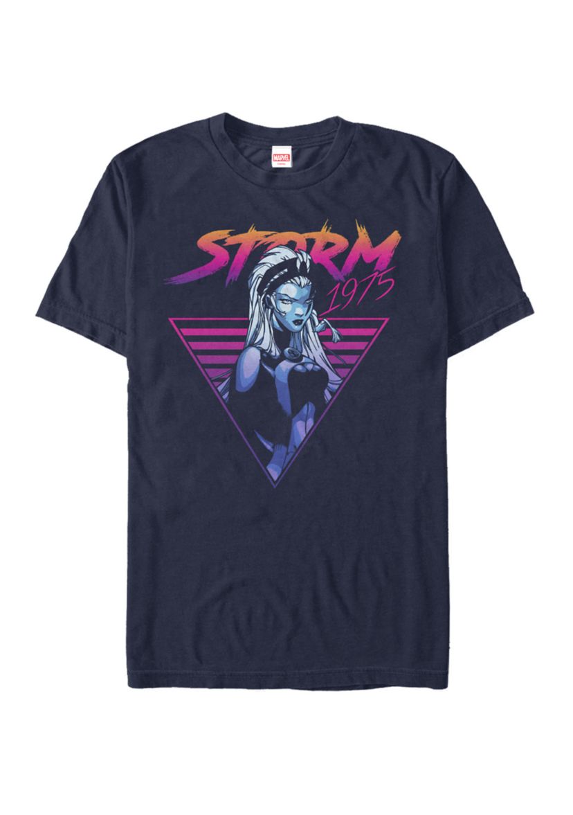 X-Men Storm 80s Retro Triangle Gradience Short Sleeve Graphic T-Shirt