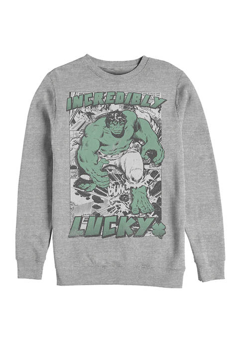 Marvel™ Marvel Incredibly Lucky Graphic Crew Fleece Sweatshirt