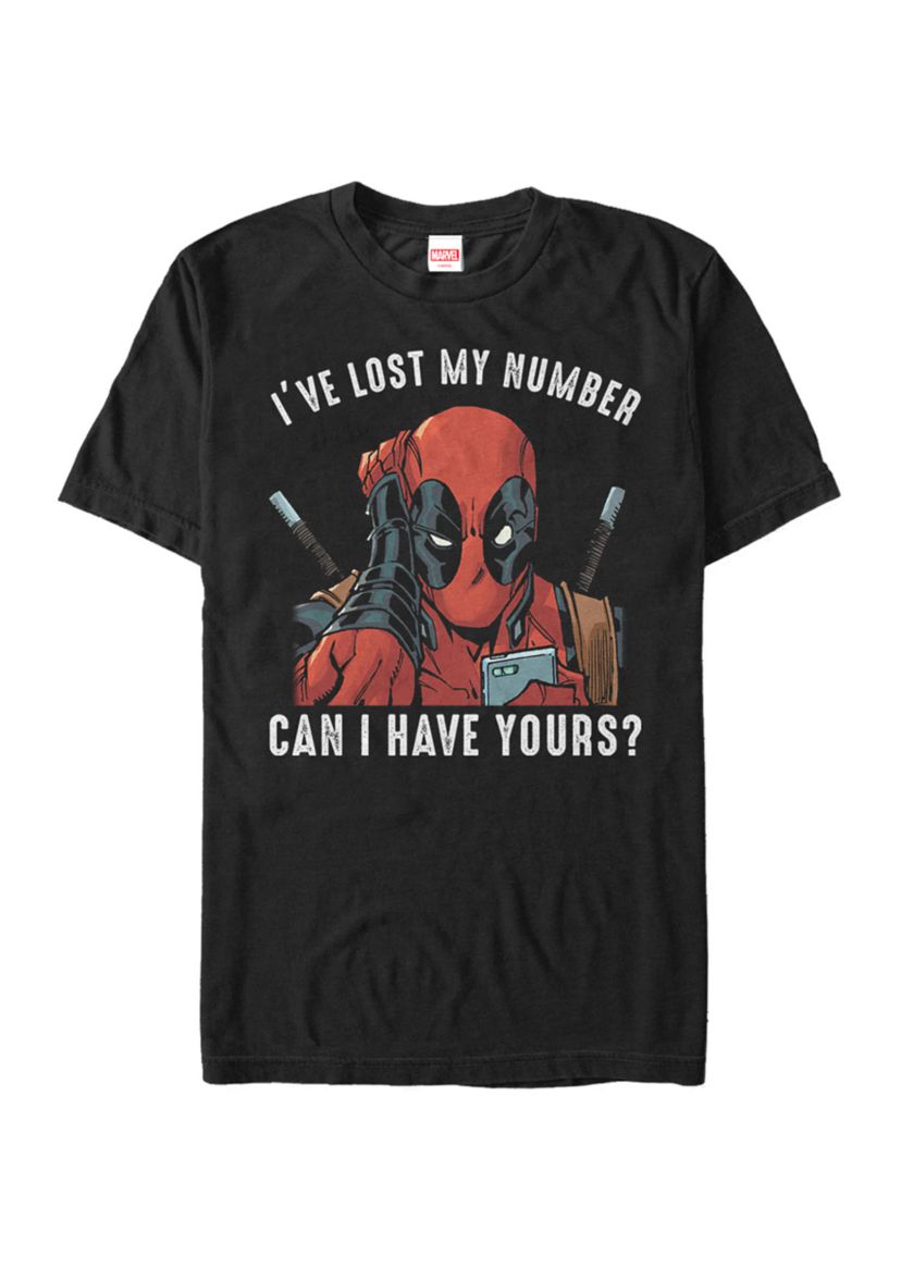 Big & Tall Deadpool Ive Lost Number Can I Have Yours Short Sleeve Graphic T-Shirt