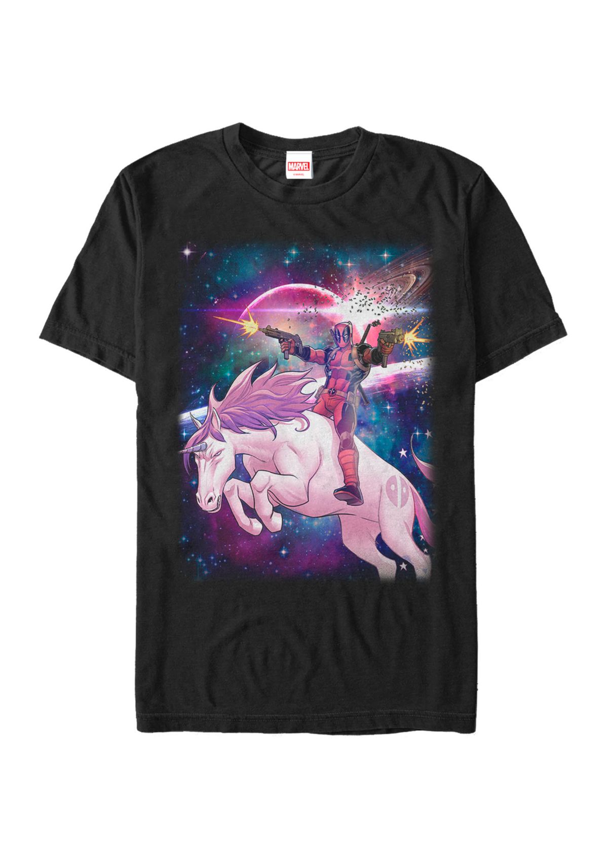 Big & Tall Deadpool Unicorn Galaxy Short Sleeve Graphic T-Shirt
