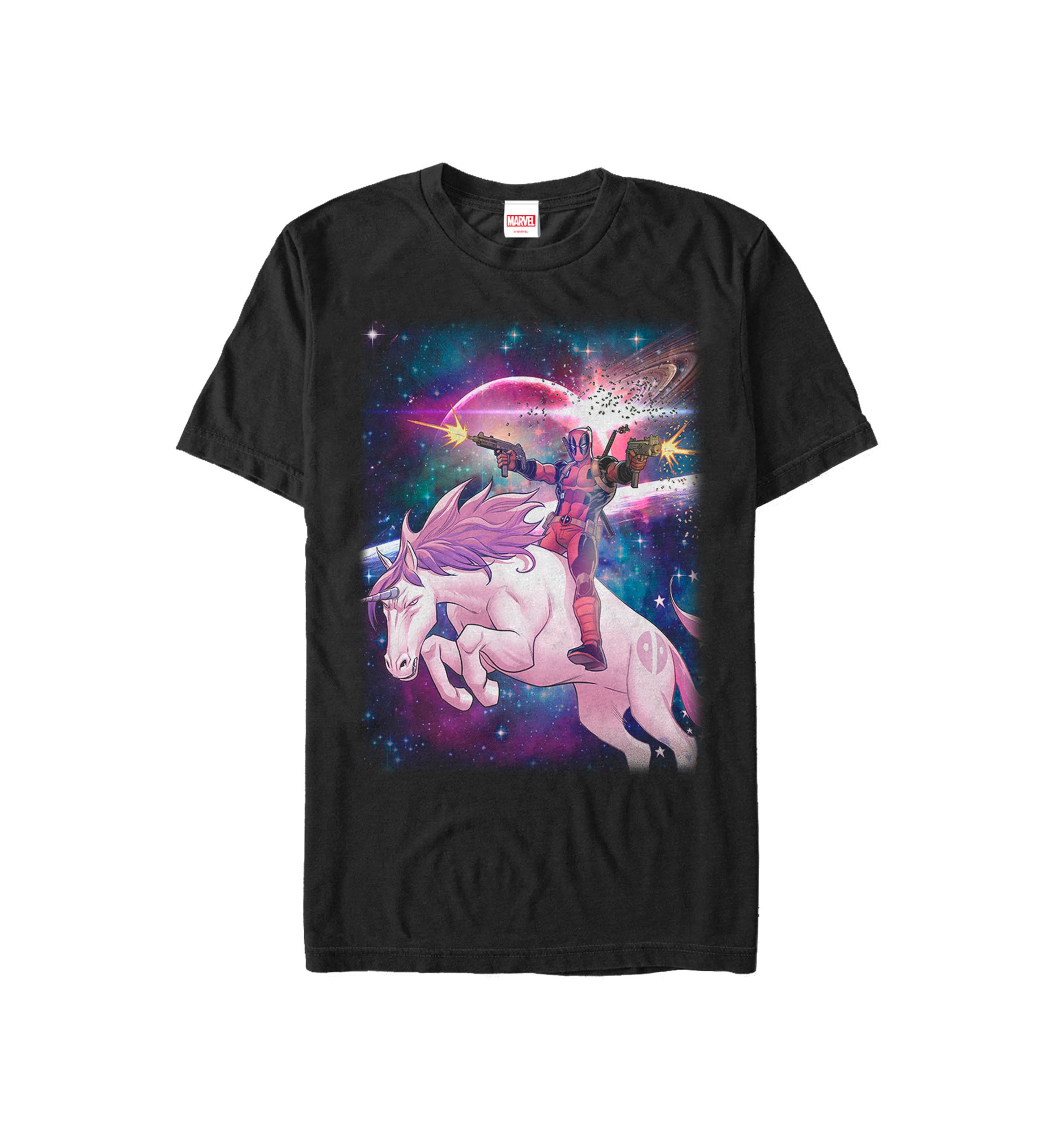 Big & Tall Deadpool Unicorn Galaxy Short Sleeve Graphic T-Shirt