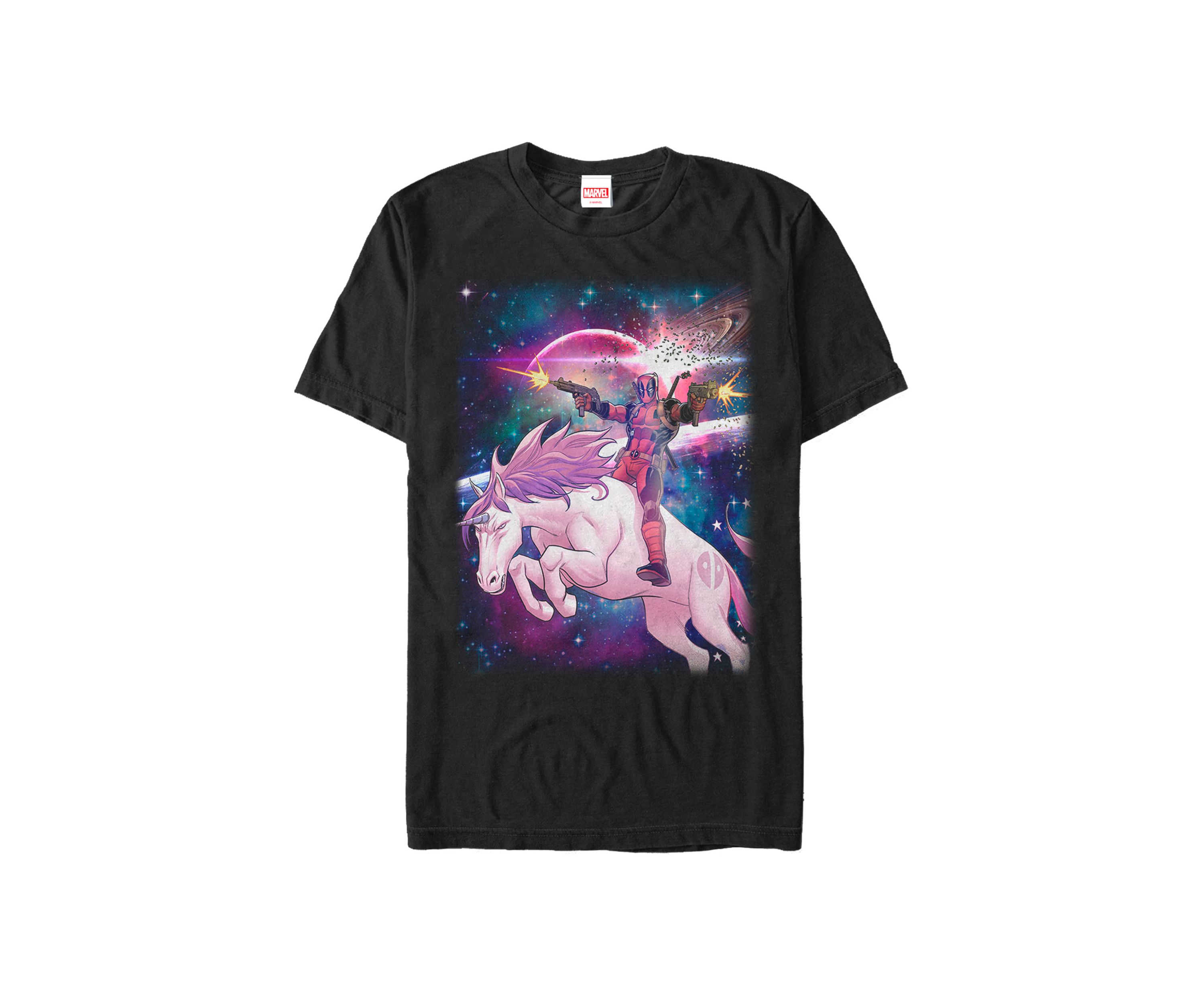 Big & Tall Deadpool Unicorn Galaxy Short Sleeve Graphic T-Shirt