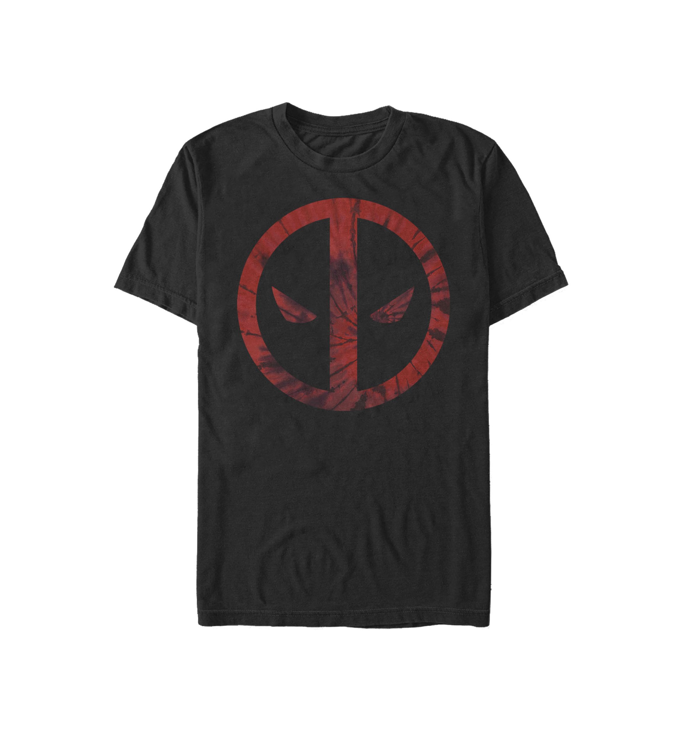 Deadpool Tie Dye Face Symbol Short Sleeve T-Shirt