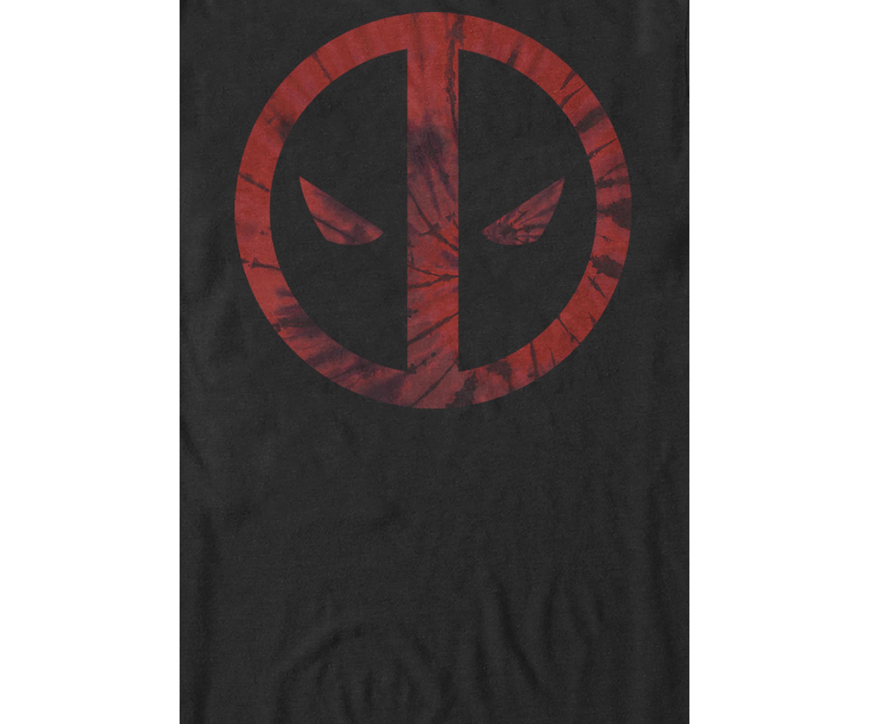 Deadpool Tie Dye Face Symbol Short Sleeve T-Shirt