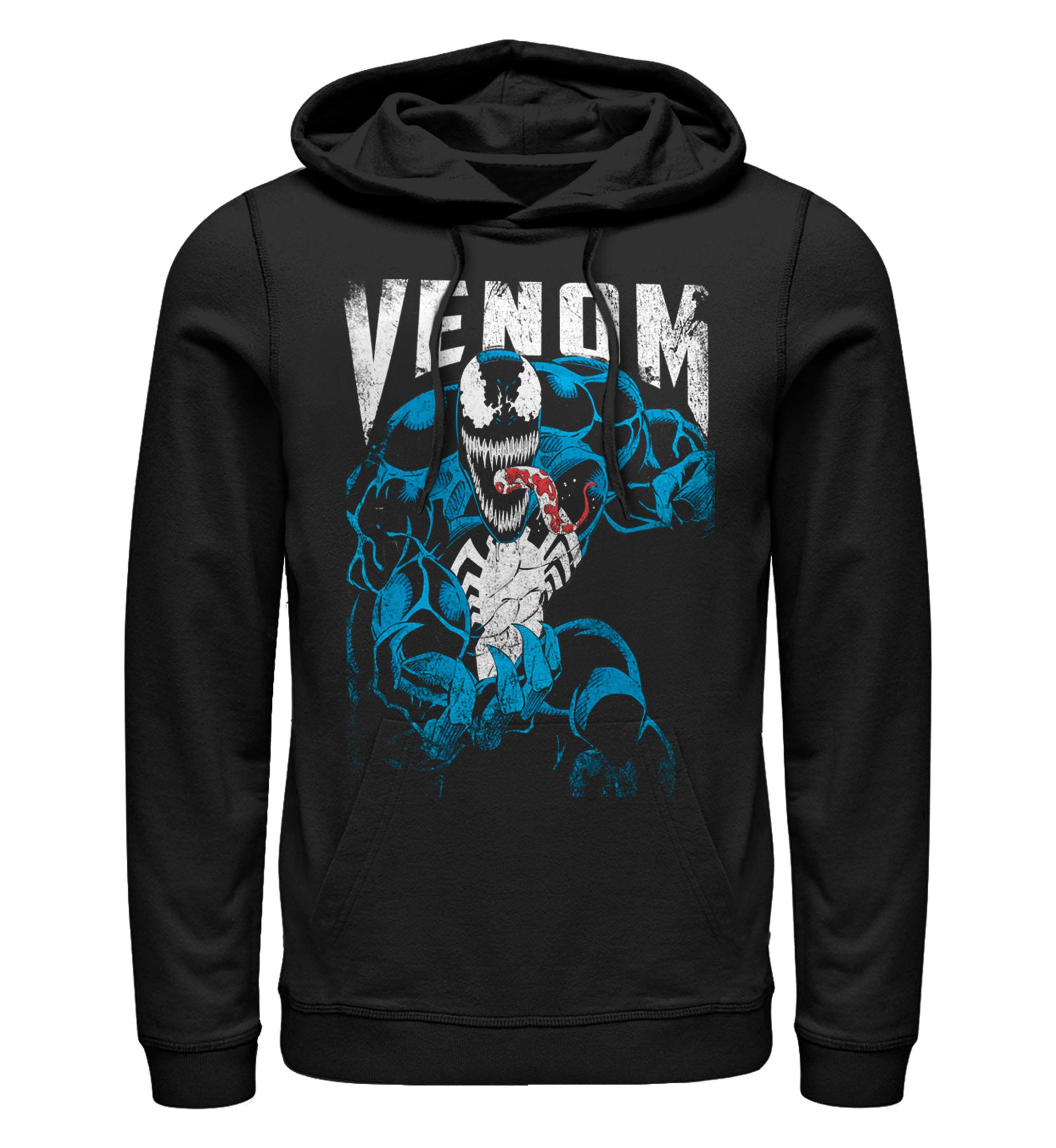 Venom Grunge Graphic Fleece Hoodie