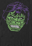 Marvel Hulk Luck Icons Face Graphic Short Sleeve T-Shirt