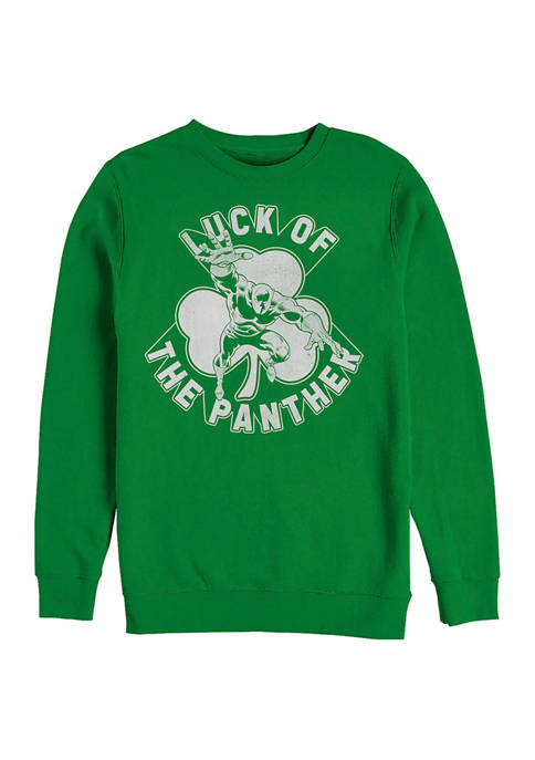 Marvel™ Lucky Black Panther Graphic Crew Fleece Sweatshirt