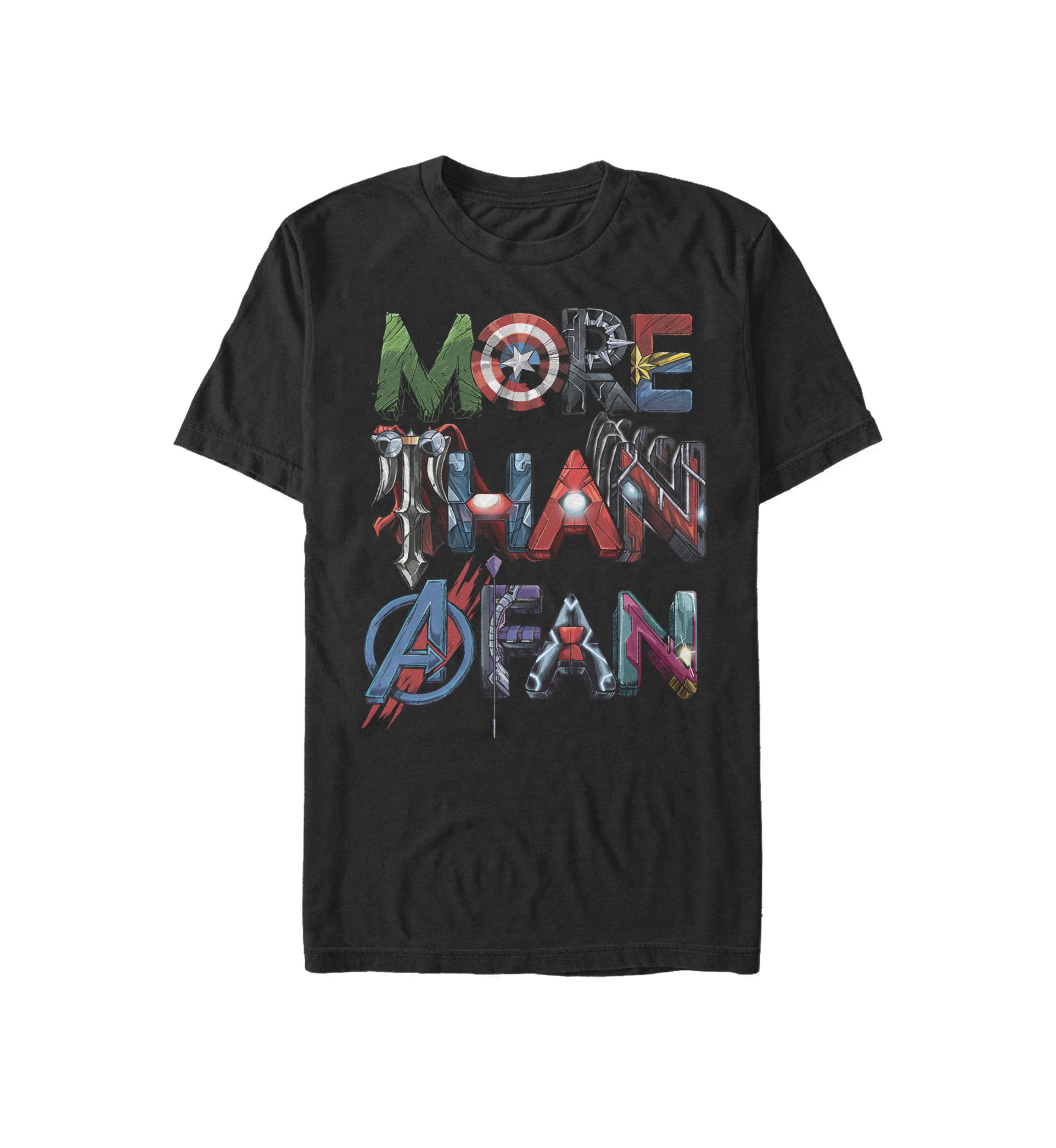 More Than a Fan Hero Wordfill Short Sleeve Graphic T-Shirt 