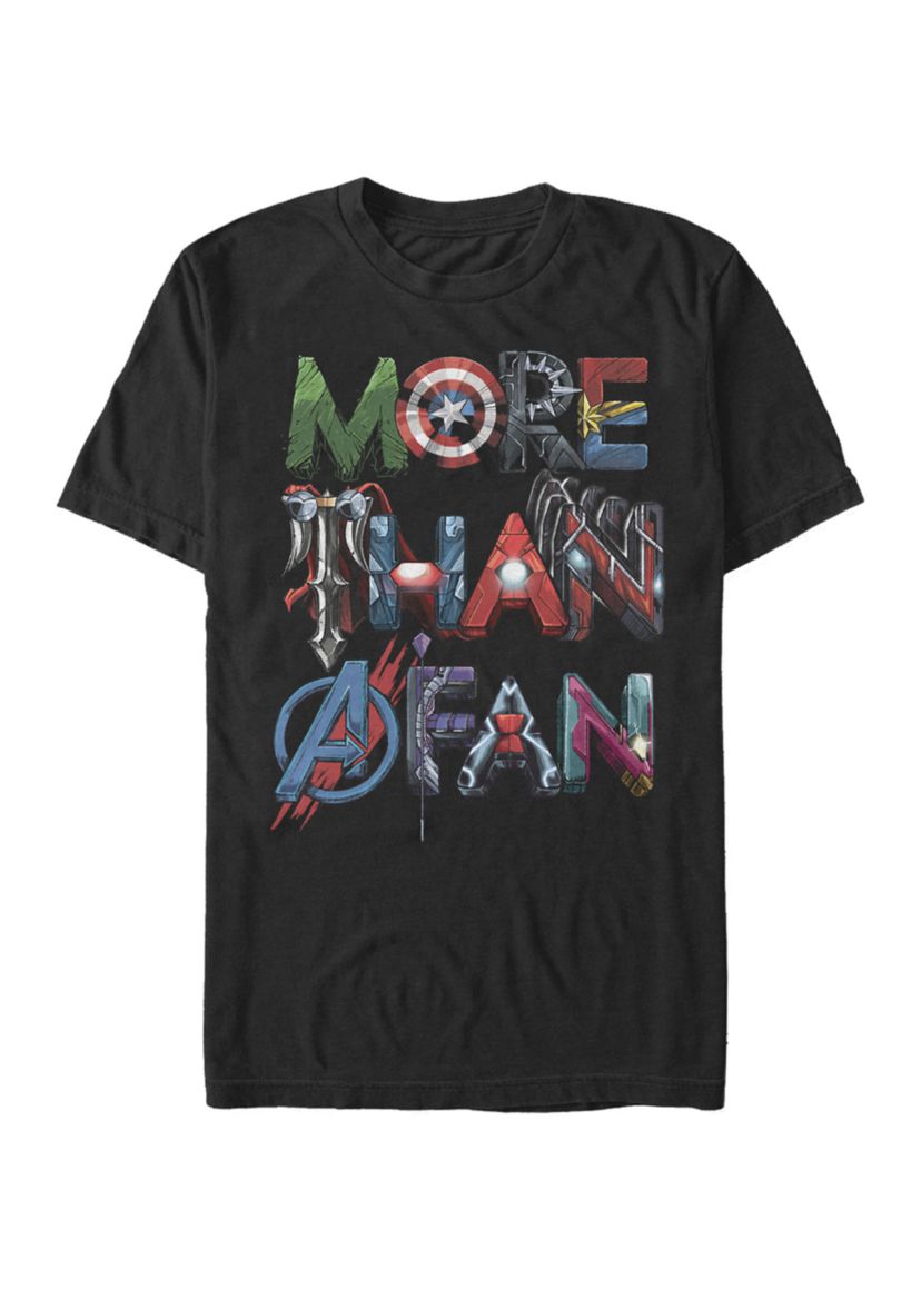 More Than a Fan Hero Wordfill Short Sleeve Graphic T-Shirt 