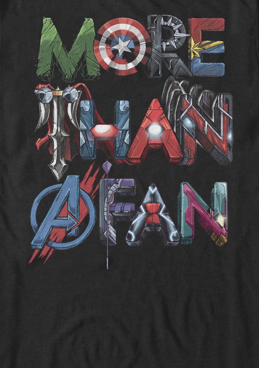 More Than a Fan Hero Wordfill Short Sleeve Graphic T-Shirt 