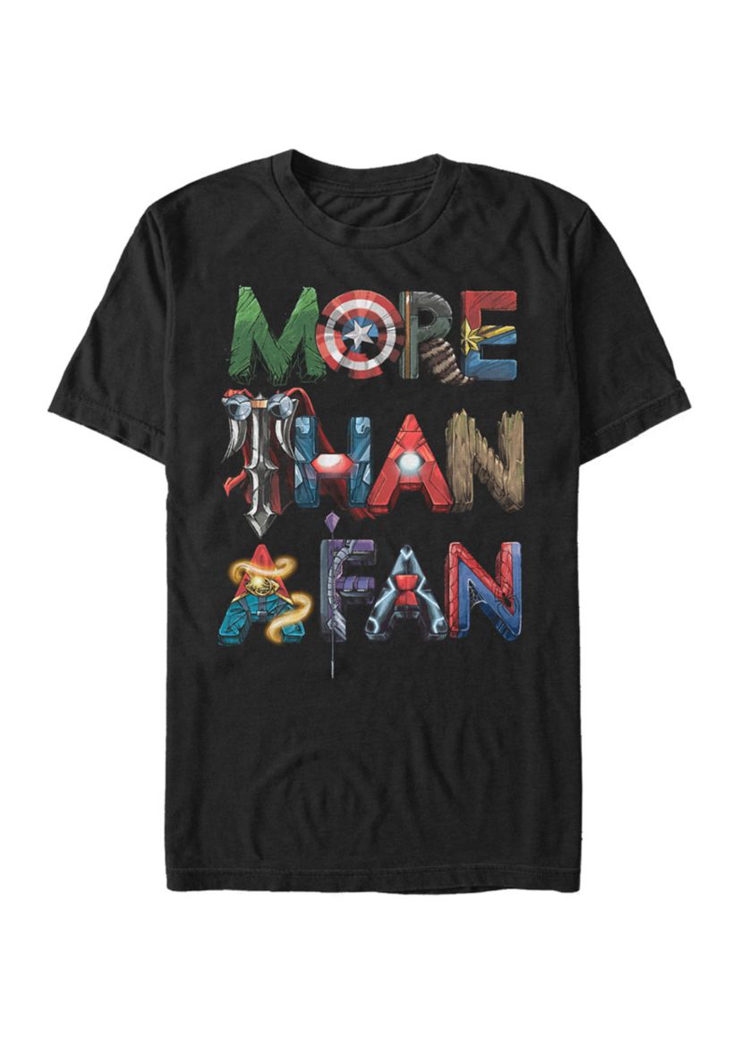 Big & Tall More Than A Fan Hero Symbols Short Sleeve Graphic T-Shirt