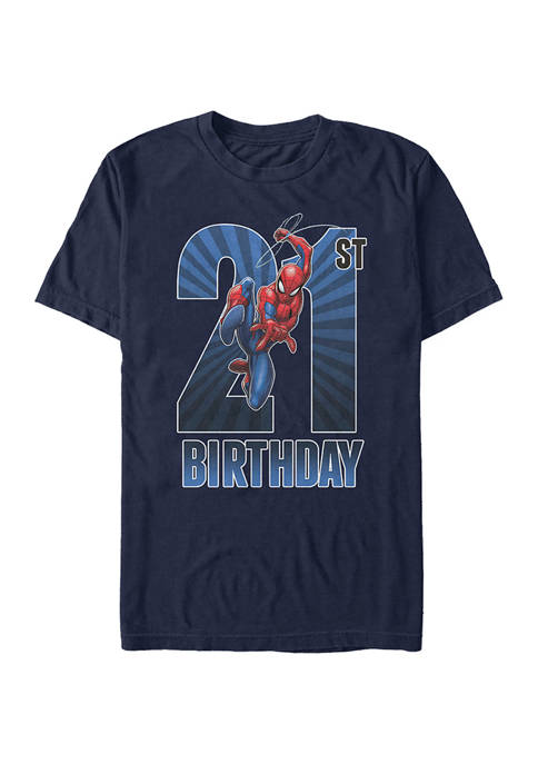 Spider-Man 21th Bday Graphic Short Sleeve T-Shirt