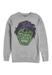 Marvel™ Hulk Luck Icons Face Graphic Crew Fleece Sweatshirt