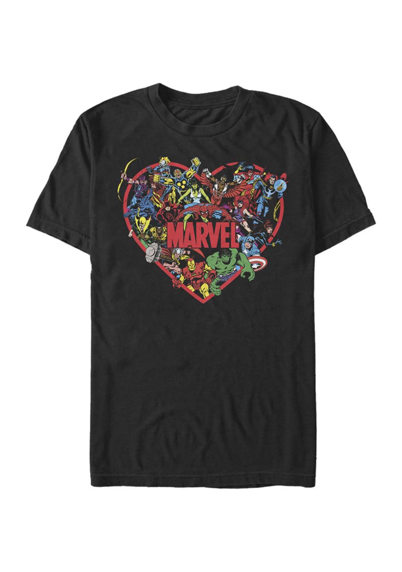 Marvel Hero Heart Graphic T-Shirt