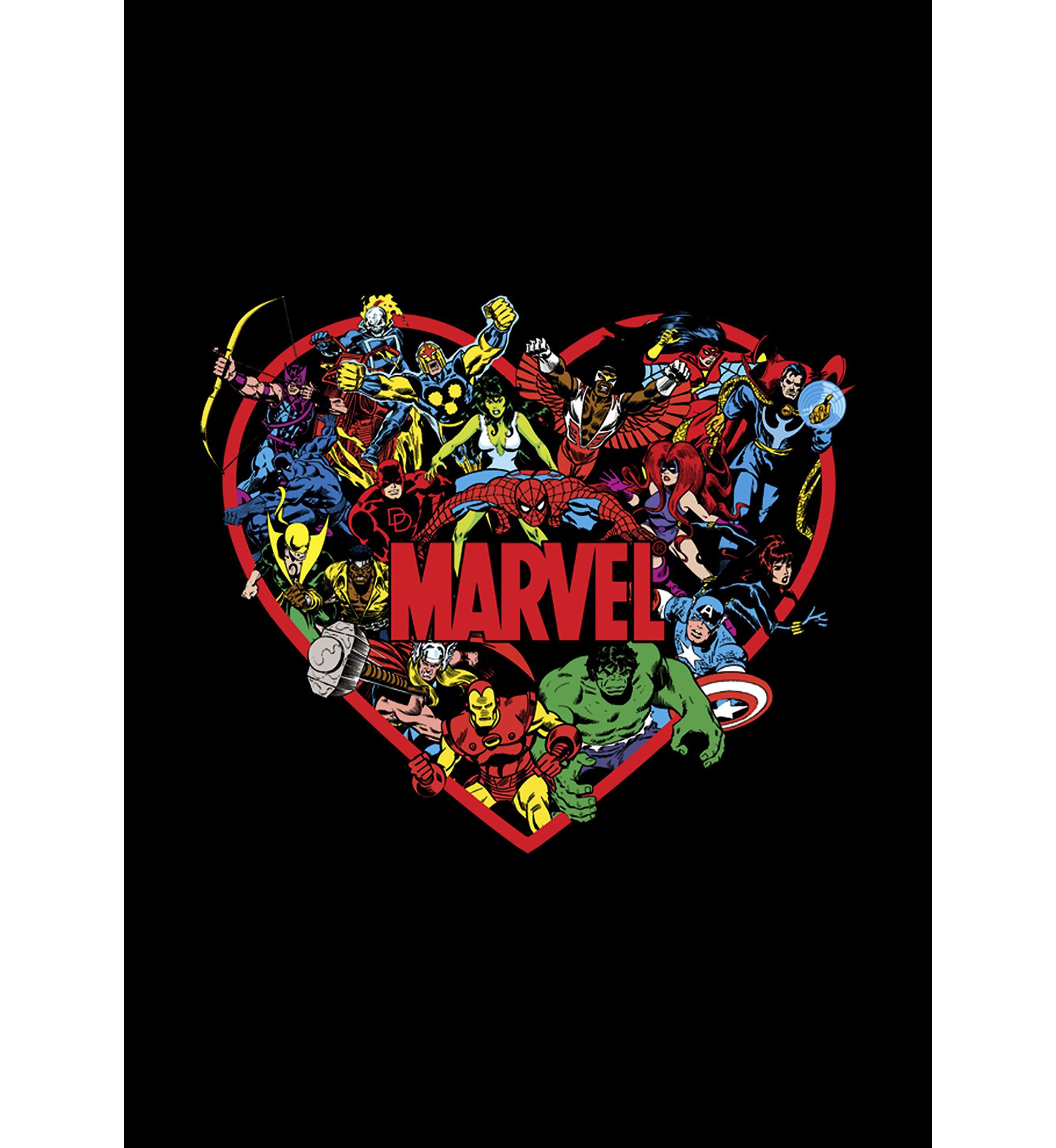 Marvel Hero Heart Graphic T-Shirt