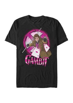 Marvel Men's Gambit Grunge T-Shirt, Black, Medium -  0195156512276