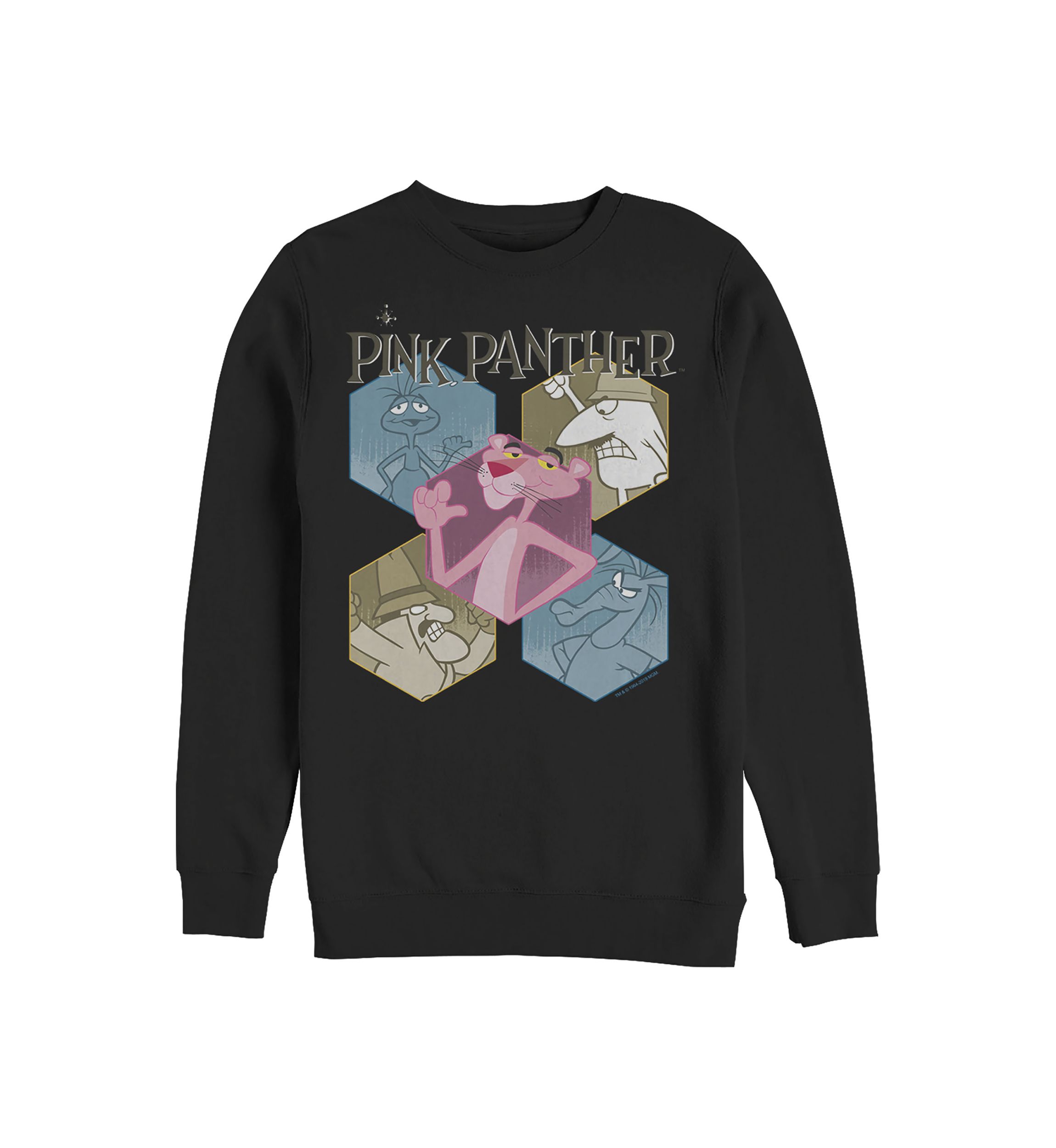 Panther Hexagon Group Shot Graphic Crew Fleece Sweatshirt