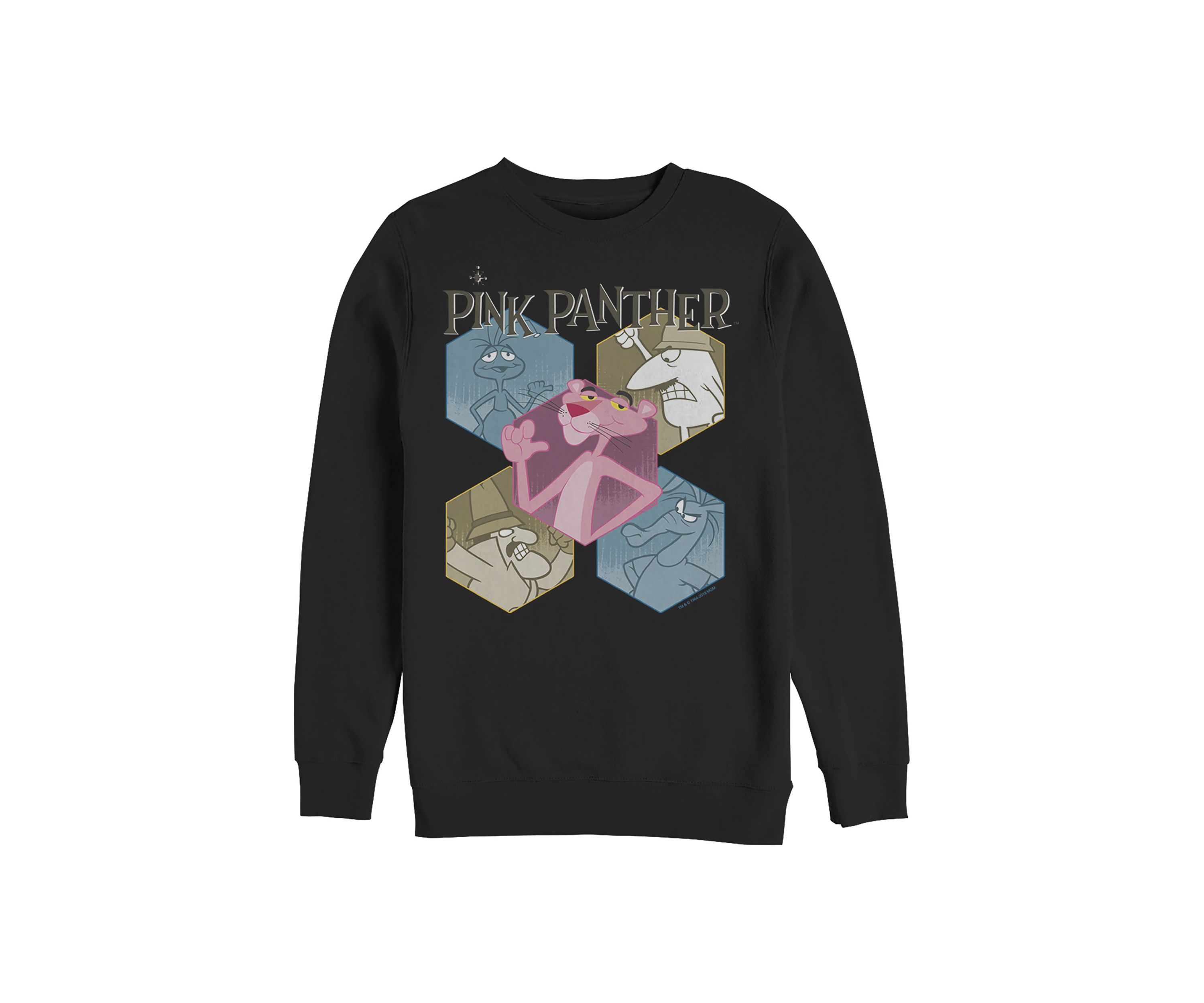Panther Hexagon Group Shot Graphic Crew Fleece Sweatshirt