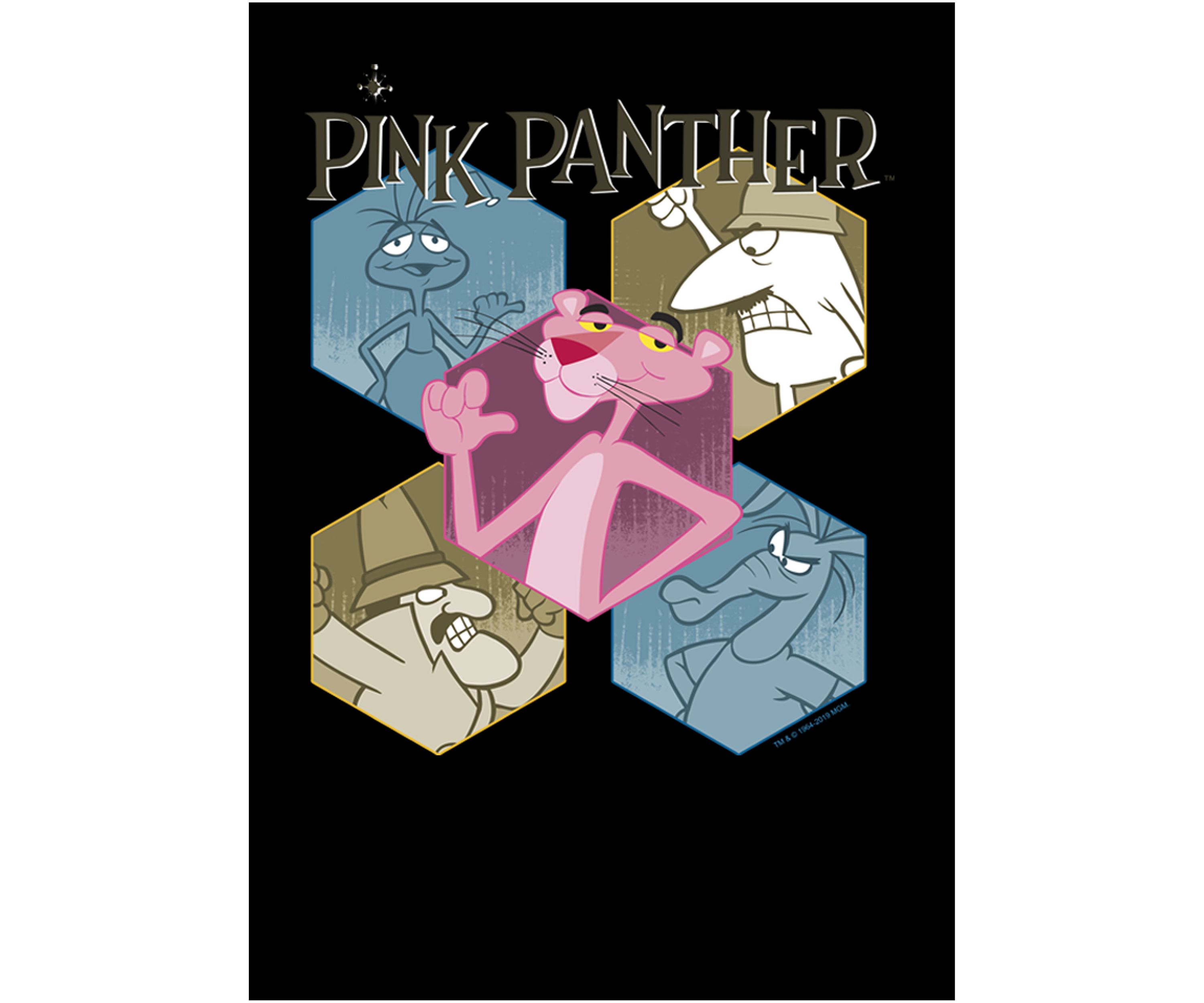 Panther Hexagon Group Shot Graphic Crew Fleece Sweatshirt