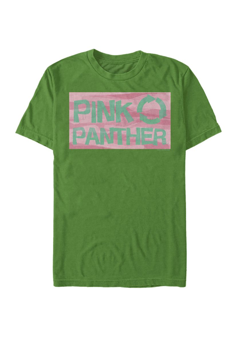 Pink Recycle Panther Graphic T-Shirt