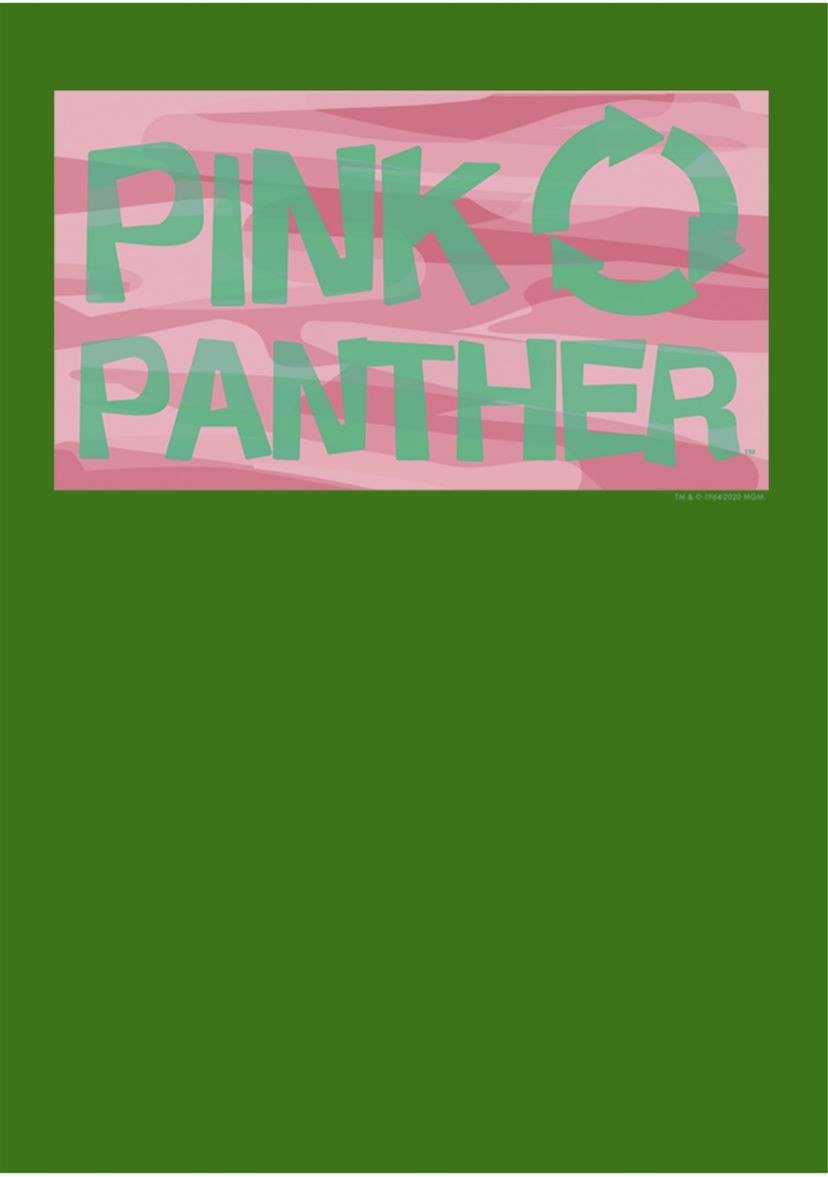 Pink Recycle Panther Graphic T-Shirt