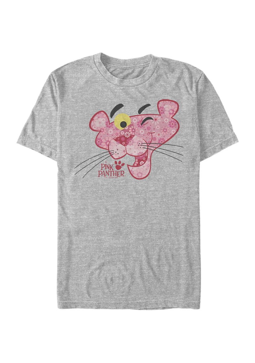 Pink Panther Floral Fill Graphic T-Shirt