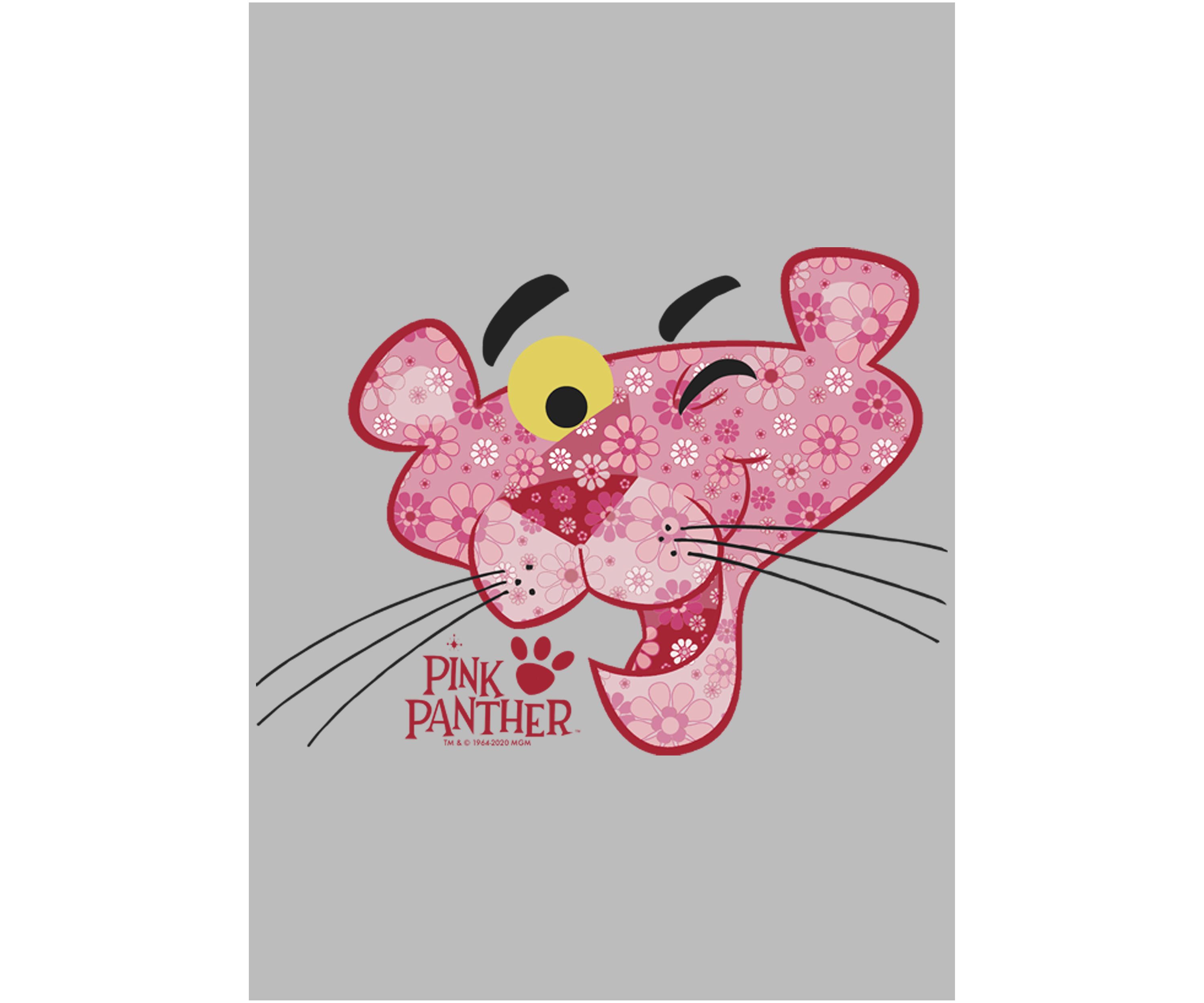 Pink Panther Floral Fill Graphic T-Shirt