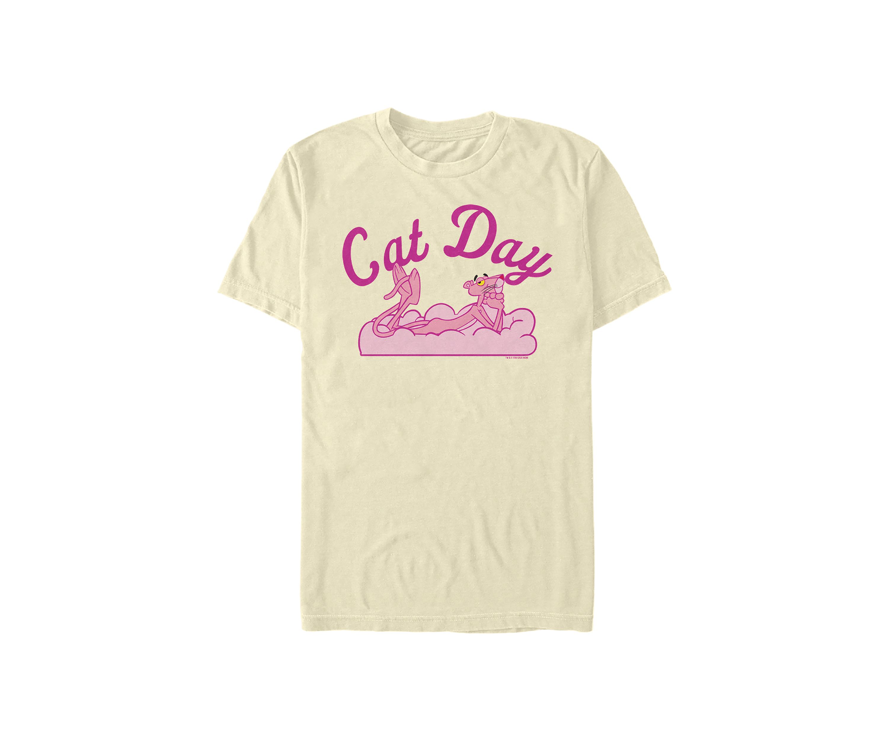 Pink Cat Day Graphic T-Shirt
