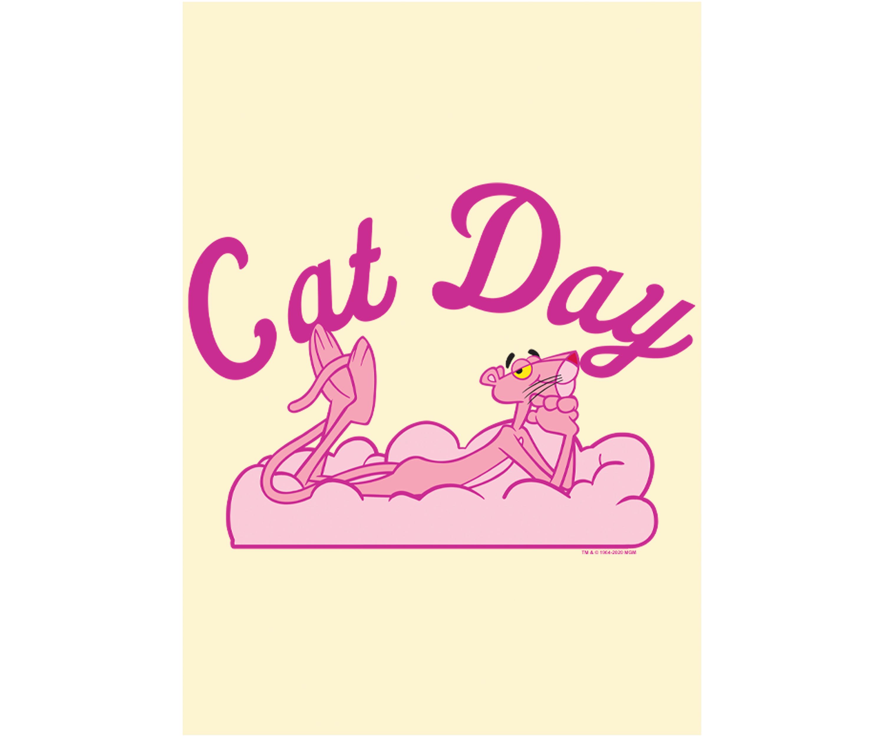 Pink Cat Day Graphic T-Shirt