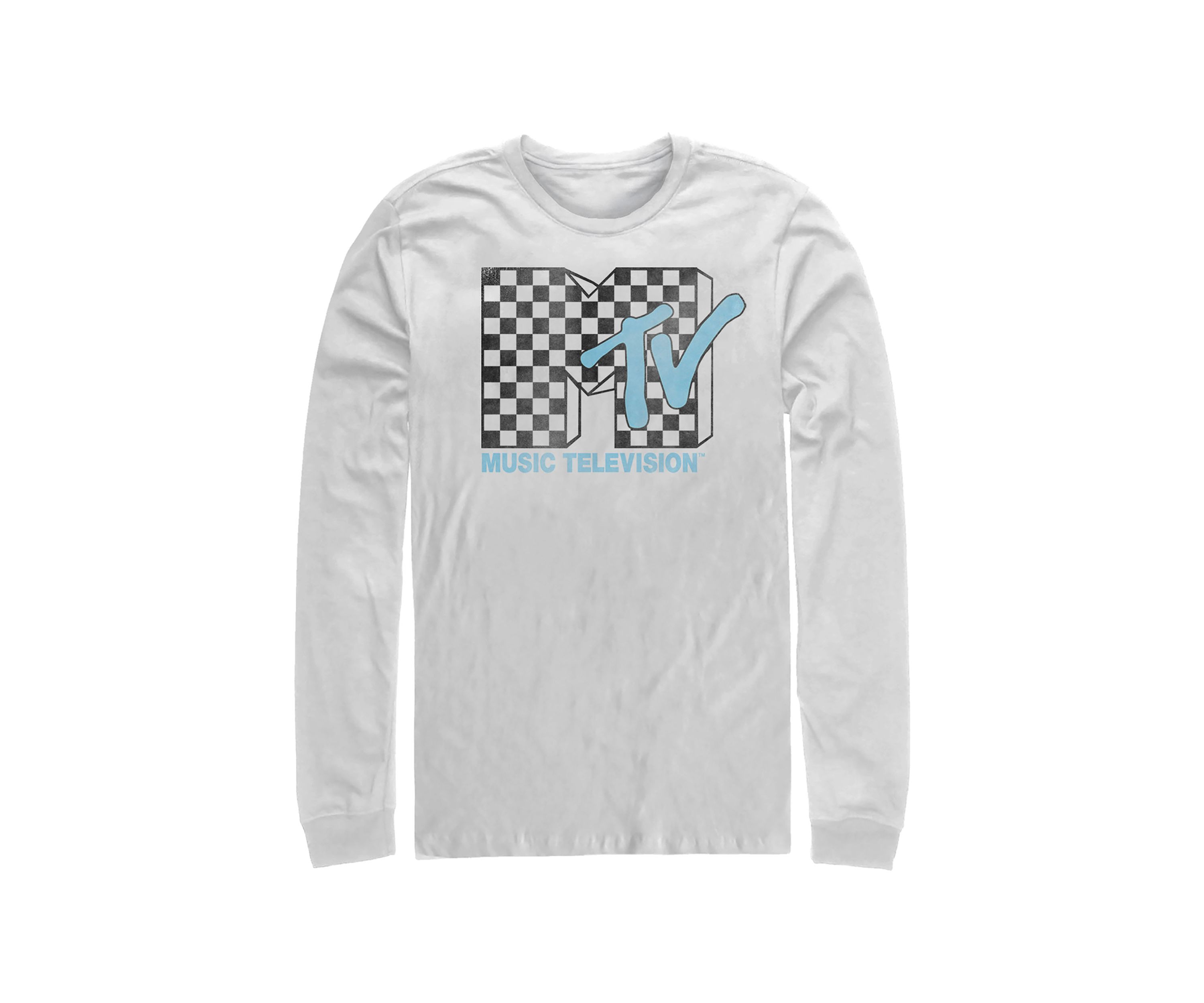Checkered Graphic Long Sleeve T-Shirt