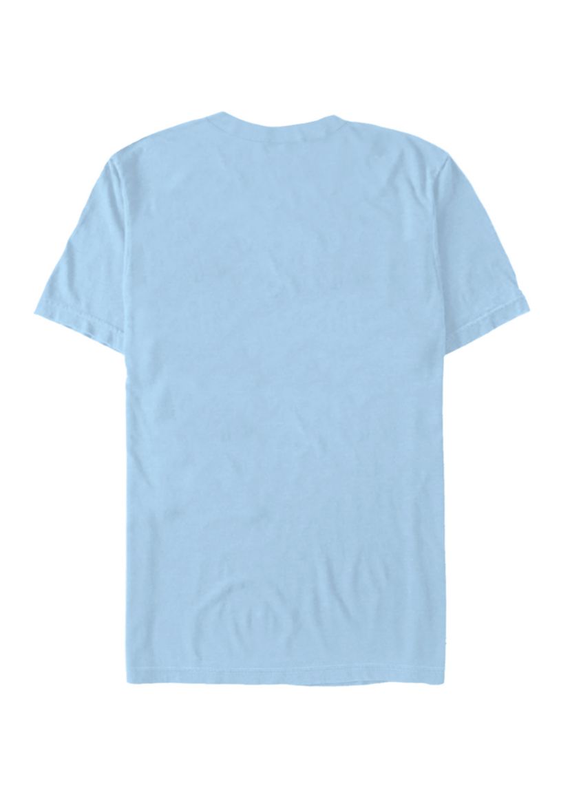 Blue Yellow And Checkered Logo Short-Sleeve T-Shirt