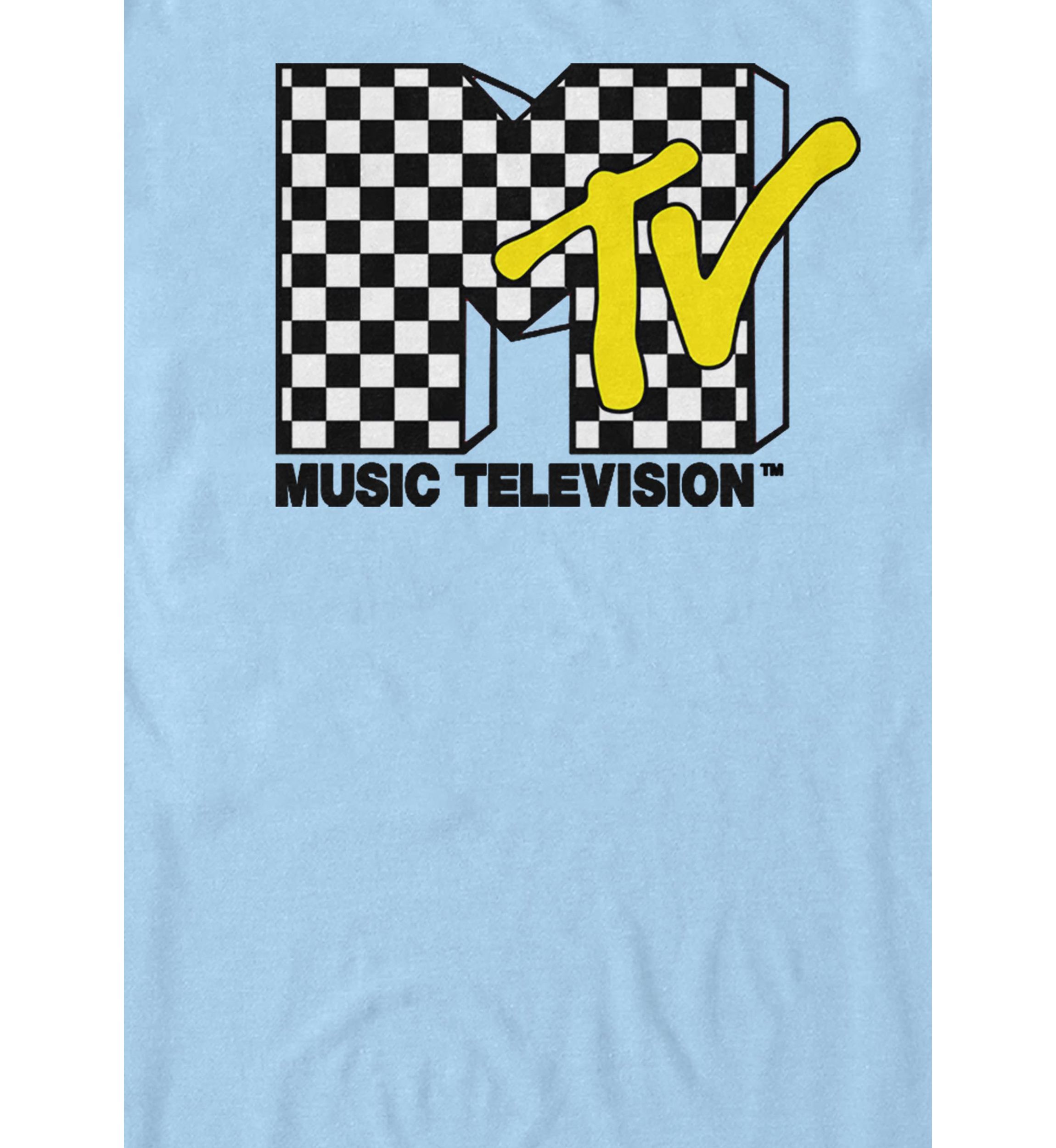 Blue Yellow And Checkered Logo Short-Sleeve T-Shirt