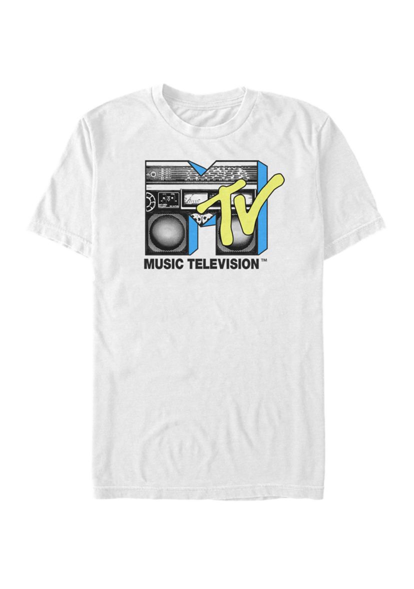 Logo Black And Yellow Boombox Short-Sleeve T-Shirt
