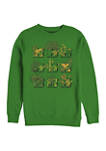 Succulents Graphic Crew Fleece Sweatshirt