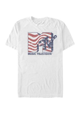 MTV Men's Stars And Stripes Graphic T-Shirt